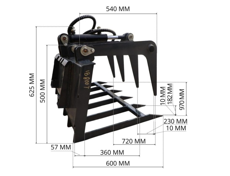 widło-krokodyl chwytak do balotów do ładowarki teleskopowej IB800T Interbauer (41).jpg